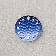28.5mm Ocean Surf Luminous Watch Dial for NH35/36 Blue