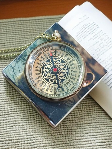 to My King Brass Antique Pocket Locket Compass with Wanderful Leather Case Brst - 第 7/7 張圖片