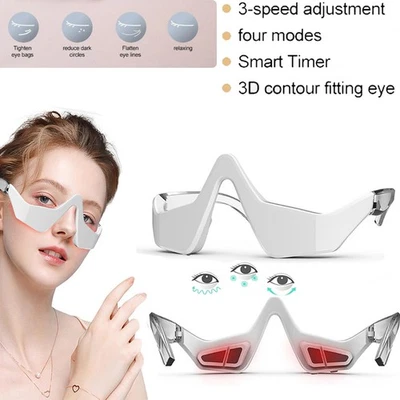 Under Eye Red Light Therapy Glasses Eye Massagers Reduce Dark Circles Puffiness