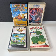 4x 80s Cartoon VHS Tapes Job Lot Ghostbusters...