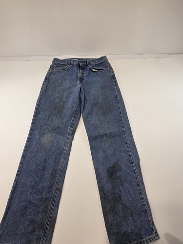Carhartt B100 DST Jeans Mens 32x32 Relaxed Fit Blue Denim Work Pants
