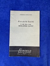 Fairchild Smith 70mm Roll Film Developing Outfit Manual Aviation Camera