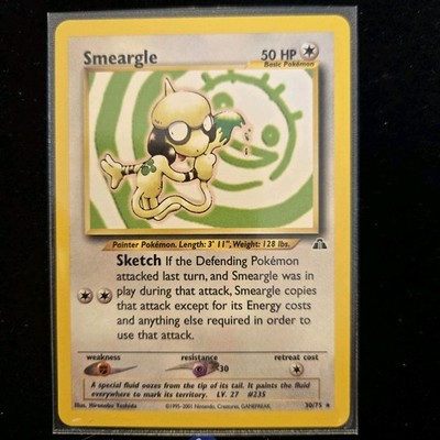 Smeargle 30/75 Neo Discovery Regular Pokemon Card