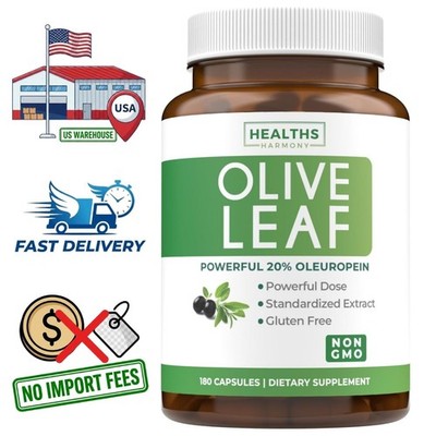 Olive Leaf Extract 750mg | 20% Oleuropein | 180 Capsules | 6 Month Supply
