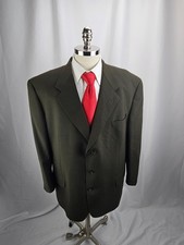 Hart Schaffner Marx Men's Green Wool Blazer Jacket 48L