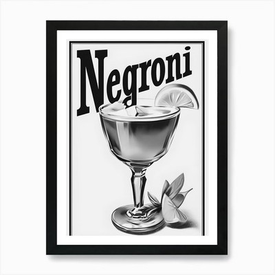 Negroni 1 Kunstdruck gerahmt Wandbild Poster Leinwanddruck Bild