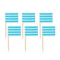 50 Flaggen Deko Picker Bayrisch Blau Oktoberfest