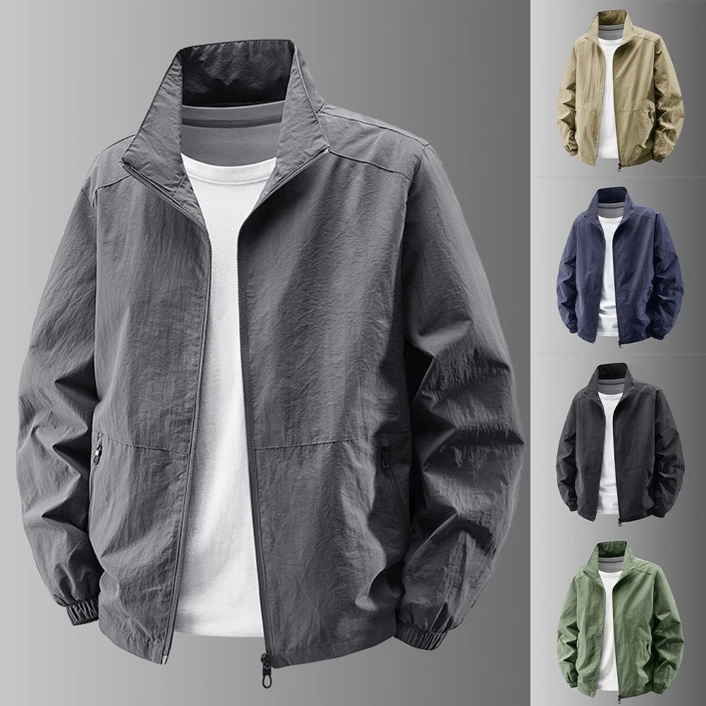 Men's Lapel Style Long Sleeve Jacket Breathable Outdoor Fishing Polyester Coat
Opens in a new window