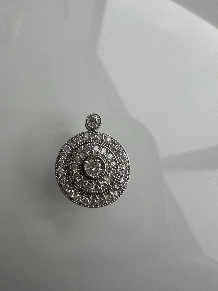 Pingente de colar Hali de ouro branco 18k com diamante natural Simon G - Imagem 3 de 4