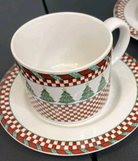 De colección Debbie Mumm Santa’s Spirit 20 piezas, 5 piezas ajustes de lugar para 4, gres Foto 3 de 4