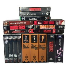 Lot Of 18 VHS Tapes Mafia Gangster Murder Crime Donnie Brasco Goodfellas Casino