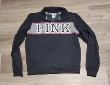 Victoria s Secret PINK Quarter-Zip Pullover Sweatshirt - Small