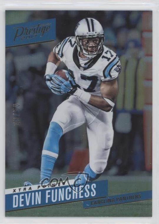 2017 Panini Prestige Xtra Points Gold 29/50 Devin Funchess #143 4r7