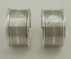 Pair Sterling Silver Napkin Rings, Birmingham 1931, 45mm, 35g.