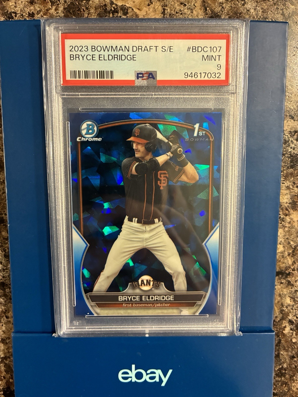 Bryce Eldridge 2023 1st Bowman Chrome Sapphire PSA 9