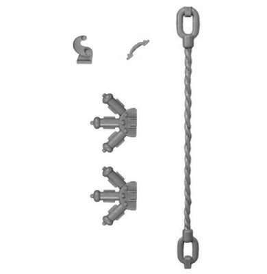 40k Leman Russ Tank Chimera Accessories Smoke Launchers Tow Hook & Cable Handle