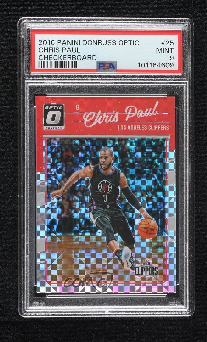 2016-17 Panini Donruss Optic Checkerboard Prizm Chris Paul #25 PSA 9 MINT he5