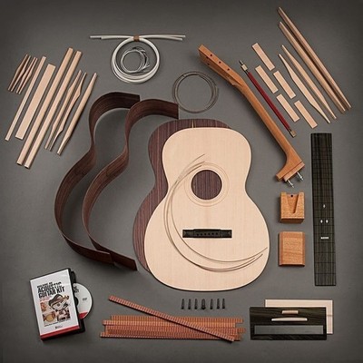 StewMac DIY Triple-O Acoustic Guitar Kit with Indian Rosewood Back...