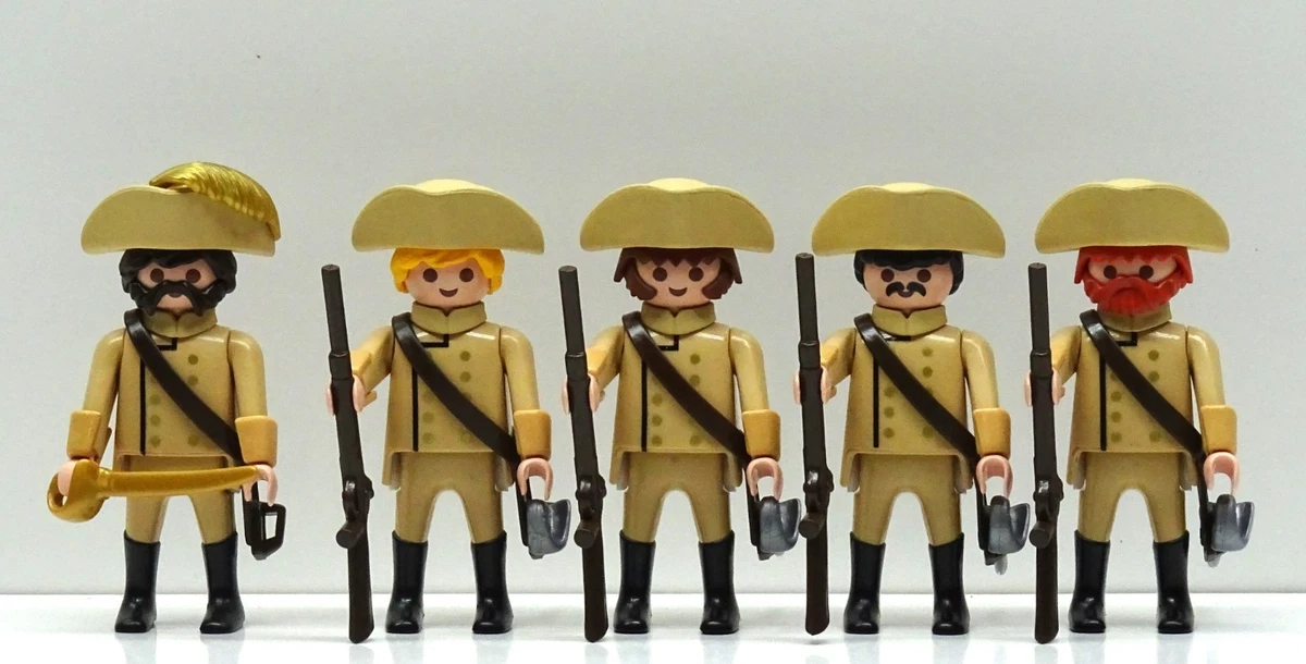5 Gardes Soldats Hussard Playmobil – Vert/blanc – Pour Chasseur Napoléonien