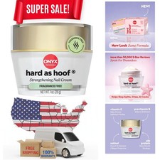 Onyx Professional Hard As Hoof Nail Strengthening Cream, Unscented - Nail Gro...