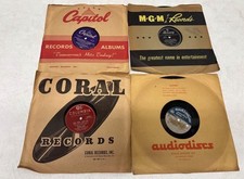 Vintage 78 RPM Record Lot Of 26 Columbia Decca RCA Capitol Mercury  Audiodisc
