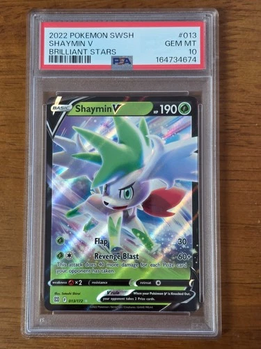 Shaymin V 013/172 Full Art Brilliant Stars Pokémon TCG : PSA 10