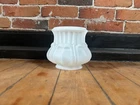 Antique Milk Glass White Oil Lamp Shade 3 1/4" fitter Frosted Lotus Gas