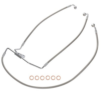 Touring 14'' Bar Front Brake Line for Harley 1996-2013 Road Glide King No ABS
