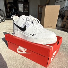Nike Air Force 1 White Black AT1747-100 Men's Low Top Lace Up Athletic Sneaker