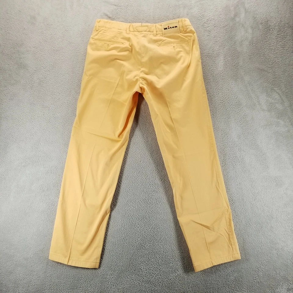 Pantalones Kiton Napoli Para Hombre 34x30 Naranja Chinos Algodón Oficina Pantalones Hechos en Italia Foto 2 de 4