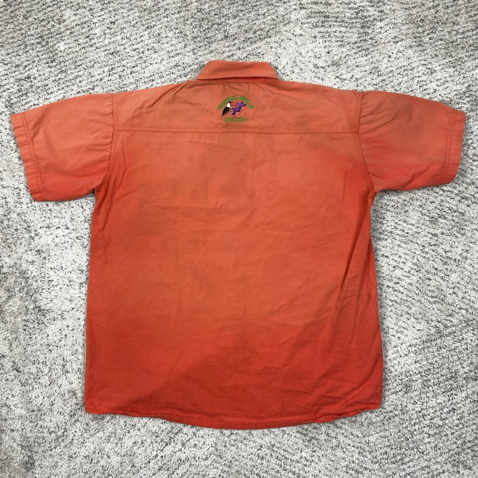 Camel Adventure Wear Shirt Mens Medium Short Sleeve Pockets Tropical World Faded - Image 2 of 4