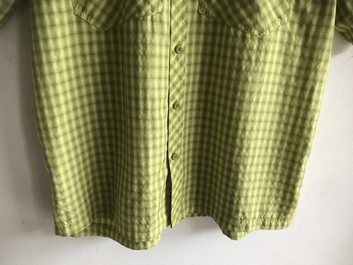 Lowe Alpine Men Shirt Green Check Plaid Pockets Button Short Sleeve UK/US XL - Picture 3 of 9