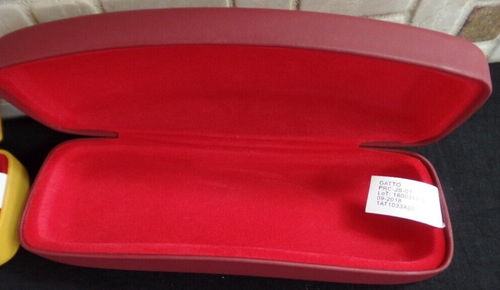 2 Ray-Ban Hard Shell Eyeglass Sunglass Yellow & Burgundy Red Lining Cases Only - Picture 3 of 5
