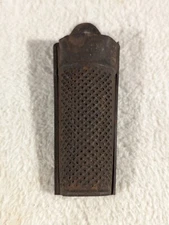 ANTIQUE SMALL 5" METAL GARLIC CHEESE GRATER KITCHEN TOOL GADGET