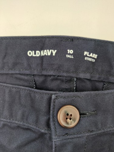 Old Navy Women's Flare Stretch Uniform Pants Navy Blue Sz 10 Tall - Picture 5 of 13