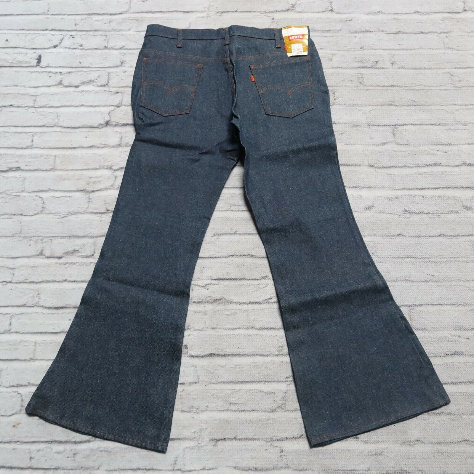 Vintage New Levis 684 Big Bell Bottoms Denim Jeans 38 Made in USA Orange  Tab 70s