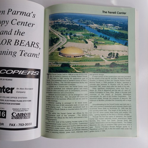 7th Annual Baylor Invitational 1995 Basketball Catalogue Waco, Texas - Imagen 15 de 17
