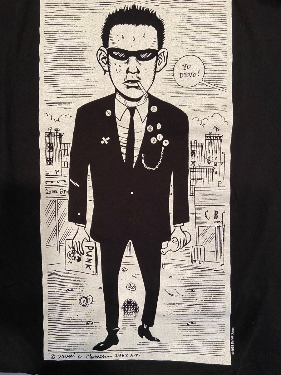 VTG Daniel Clowes T Shirt NEW '93 Rhino Records DIY Piss Off Punk