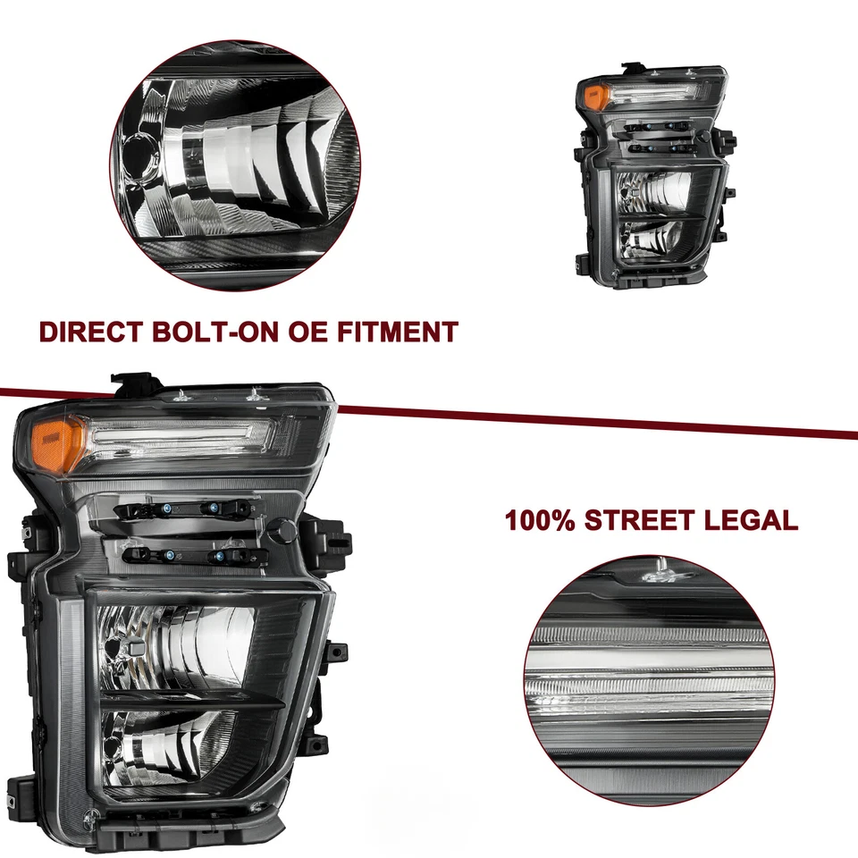 Faros halógenos izquierdo+derecho para Chevy Silverado 3500 2500 2020 2021 2022 2023 Foto 4 de 4