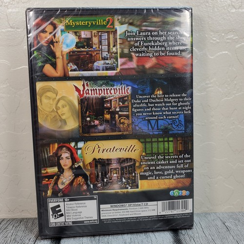 Eville 3 Pack PC Video Games 2010 CD-ROM Vampireville iWin Games New Sealed - Picture 2 of 7
