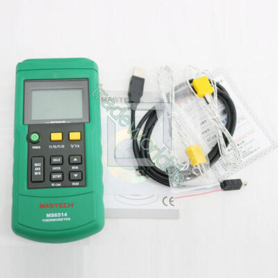 1PC MASTECH MS6514 Dual Channel Digital Thermometer Temperature Logger Tester