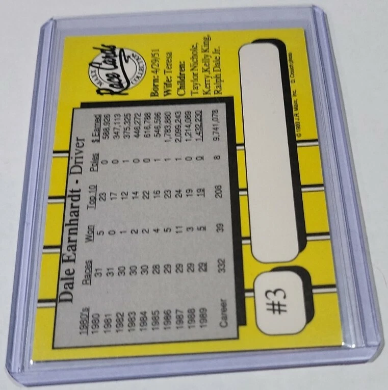 1990 maxx dale earnhardt Card # 3 - Image 2 of 2