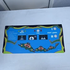 Vintage Factory Original Galaga Namco Control Panel Overlay Sticker Arcade