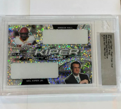 2022 Leaf Flash Duals 1/1 Mel Kiper Jr BREECE HALL IOWA STATE NY JETS 1 OF 1