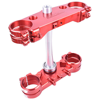 Ride Engineering Billet Split Triple Clamp Set 23.5mm Offset Red CR-BTB31-RA