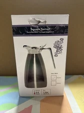 Service Ideas SVSQ10BOX Square Server, Stainless Steel, Vacuum Insulation, 1