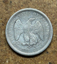 1875-S s/s Repunched Mint Mark 20c Twenty Cent Piece U.S. silver coin FS-302