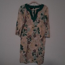 JW Company Vintage Printed Dress size 40 Green