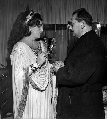 Berenice Marie Bell and Andre Barsacq Paris theatre of the Odeon 1960s Old Photo