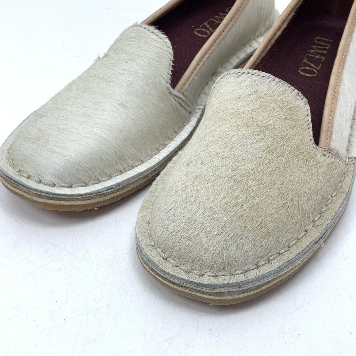 Uwezo Genuine Cow Hide Calf Hair Casual Oxfords Shoes 